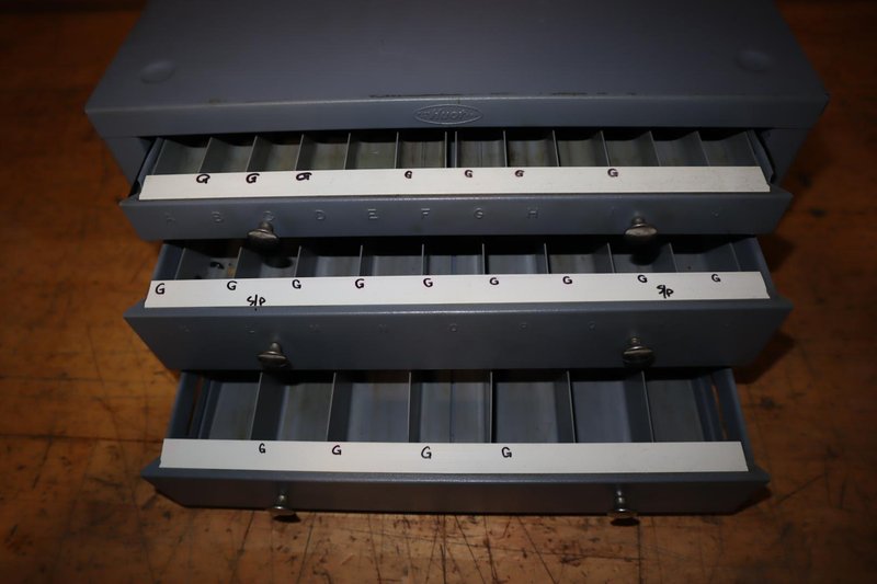Huot 3-Drawer Jobber Letter A-Z Drill Index- Auction Item
