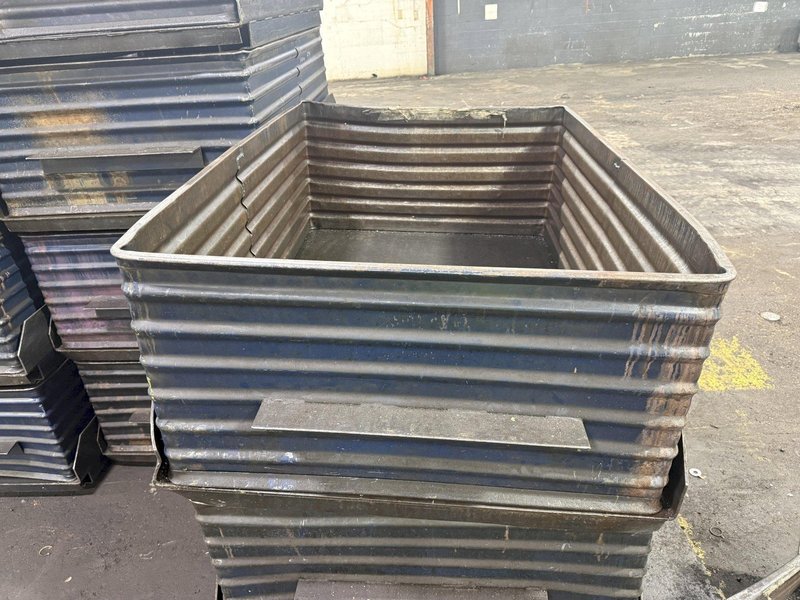 60" X 42" X 21" HIGH DROP BOTTOM CORRUGATED PARTS STORAGE BINS: YOBRO #24697