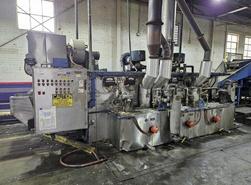 24" WIDE BELT CAE RANSOHOFF 4-STAGE STAINLESS STEEL BELT CONVEYOR PARTS WASHER &amp; RUST INHIBITOR. STOCK # 0545226