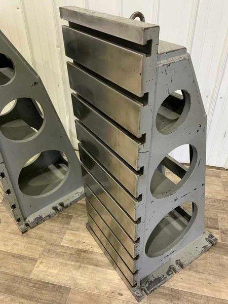 (2) 50&quot; HIGH X 18&quot; X 24&quot; T-SLOTTED ANGLE PLATES: YOBRO #23755