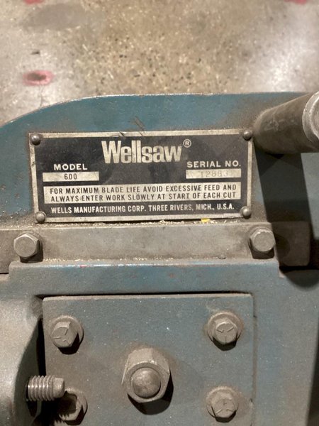 WELLSAW 600 Horizontal Bandsaw USED – AS-IS
