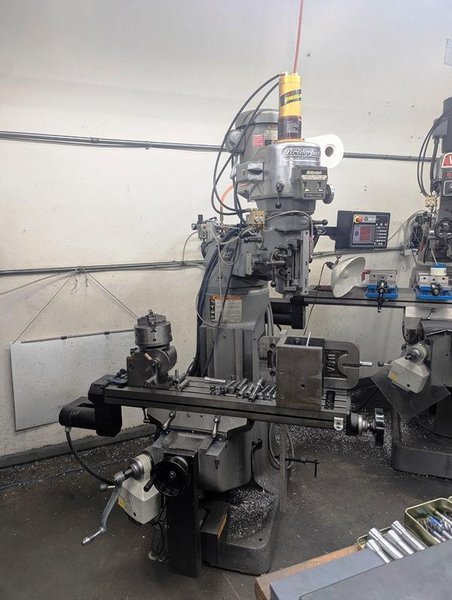 BRIDGEPORT VERTICAL MILLING MACHINE WITH PROTRAK EMX 2-AXIS CONTROL WITH 3-AXIS DIGITAL READOUT