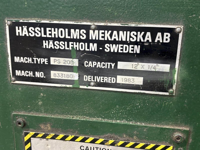 12&#039; X 1/4&quot; ROUNDO MODEL #PS-205 DOUBLE PINCH HYDRAULIC 3 ROLL PLATE ROLL: STOCK #23118