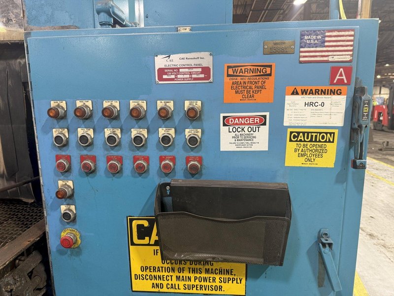 24" x 24" RANSOHOFF 3-STAGE STEEL MESH CONVEYOR PASS THROUGH PARTS WASHER: YOBRO #24301