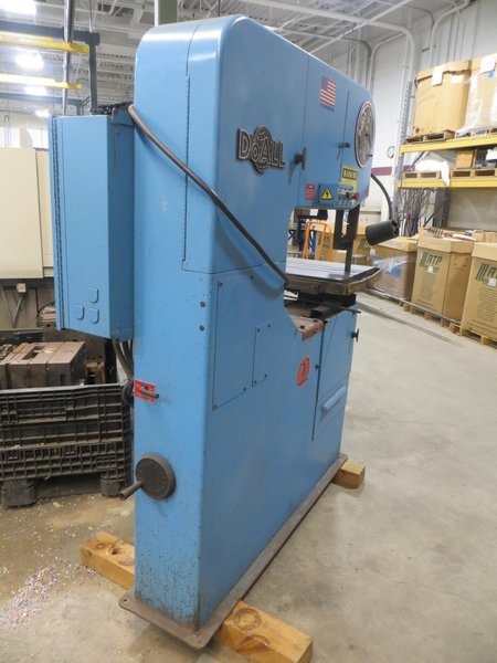 DoAll 3613-1 Vertical Band Saw, 36&quot; Throat, 30-1/2&quot; x 24&quot; Table, Work Light- Auction Item