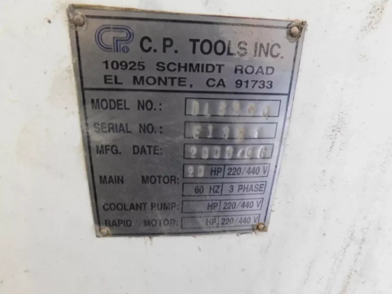 32" X 60" BIRMINGHAM MODEL #DL3260 ENGINE LATHE 2006 : YOBRO #25340