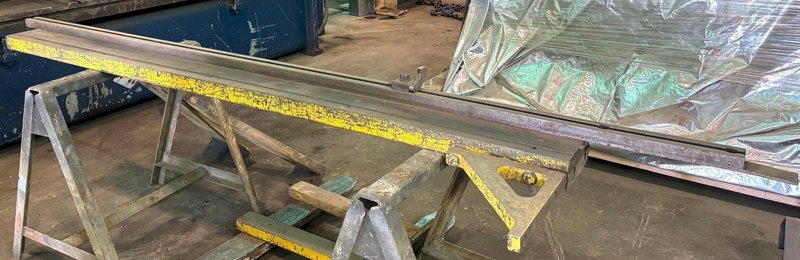 10' Squaring Arm &amp; Front Supports Off Cincinnati 10' x 1/2" Shear 4H10