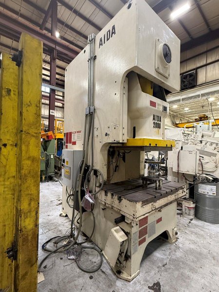 200 ton Aida NC1-2000(2) Used Single Point Gap Mechanical Metal Stamping Press For Sale, Year 2010