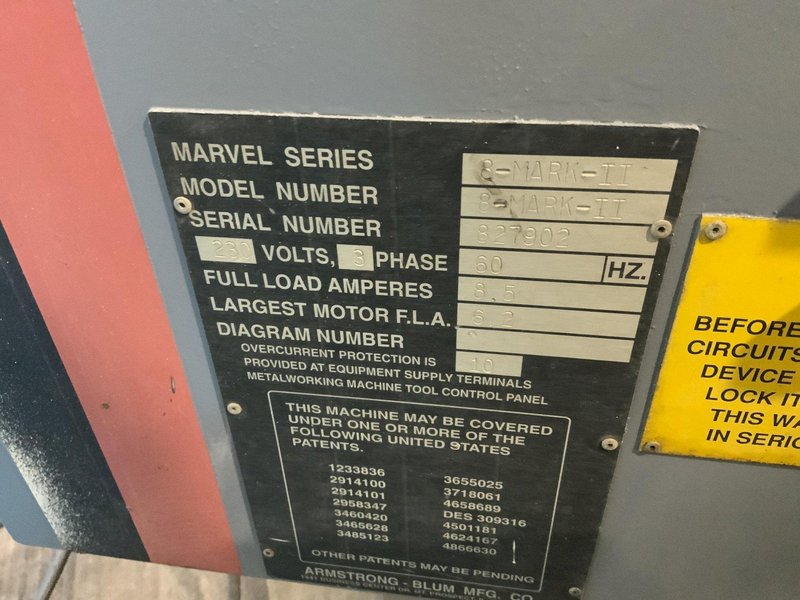 18" X 22" MARVEL MARK II VERTICAL BAND SAW: STOCK #81064