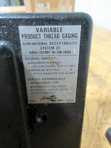 Johnson Gage Variable Product Thread Gaging (3)- Auction Item