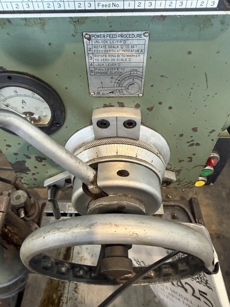 3' X 8" JET MODEL JRD-700 RADIAL ARM DRILL. STOCK # 1111425.