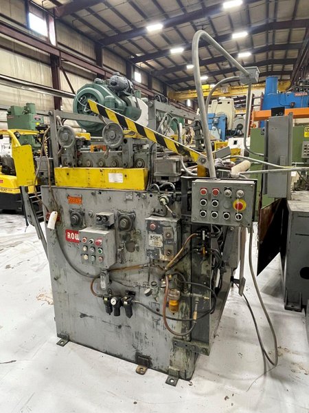 12000 Lbs. x 40&quot; Wide ROWE Used Coil Reel with Powered Straightener For Sale.  Underpower!