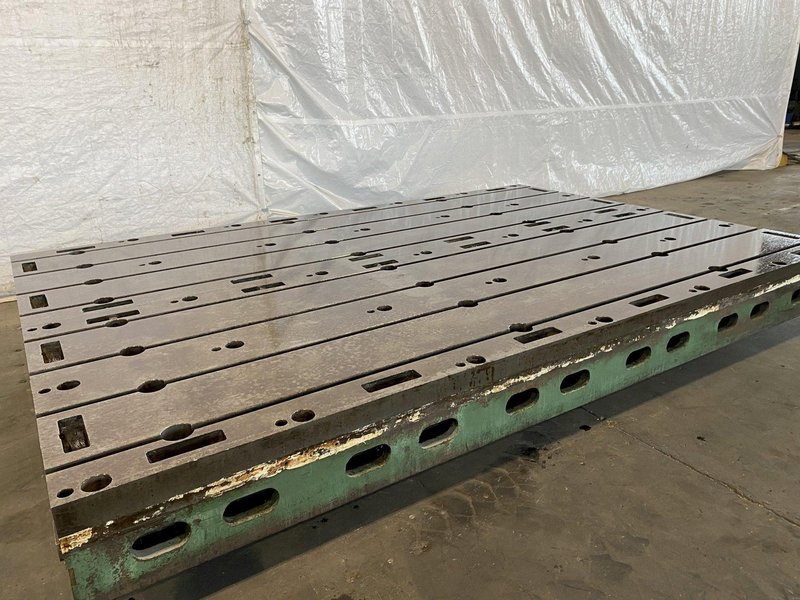 96&quot; X 144&quot; X 12&quot; GIDDINGS AND LEWIS T-SLOTTED FLOOR PLATE: STOCK #15719
