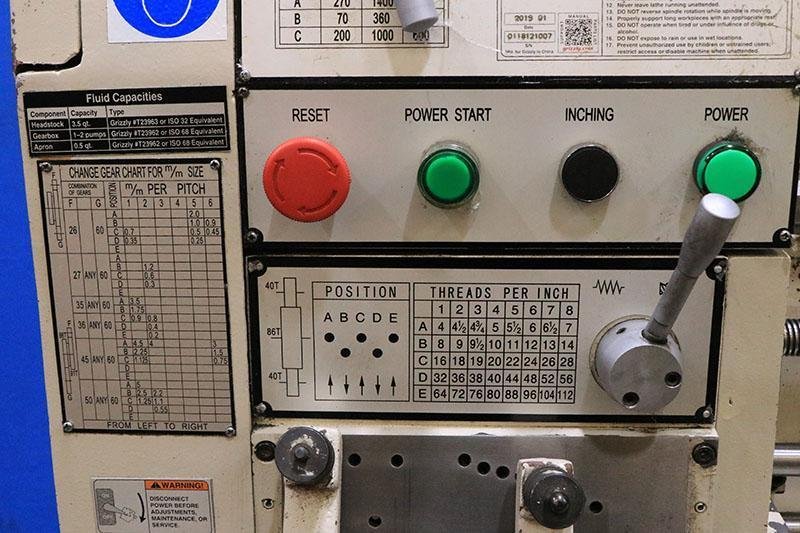 12&quot; X 36&quot; GRIZZLY GUNSMITHING METAL LATHE MODEL: G4003G, NEW: 2019