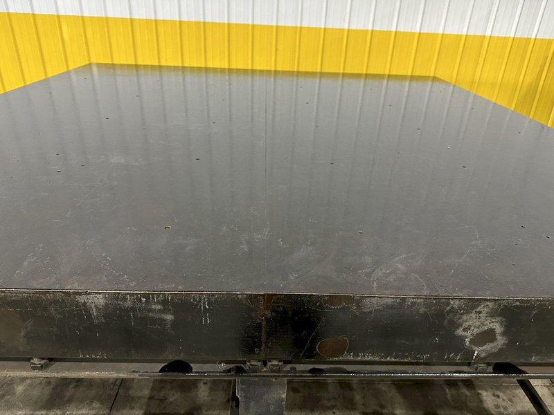 96&quot; X 96&quot; STEEL LAYOUT TABLE / PLATE ON HEAVY DUTY STORAGE RACK BASE: STOCK #11026