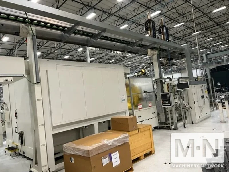 3 x Grob G520 5-axis CNC Vertical Machining Cell with robot/deburr station and integrated pallet FMS