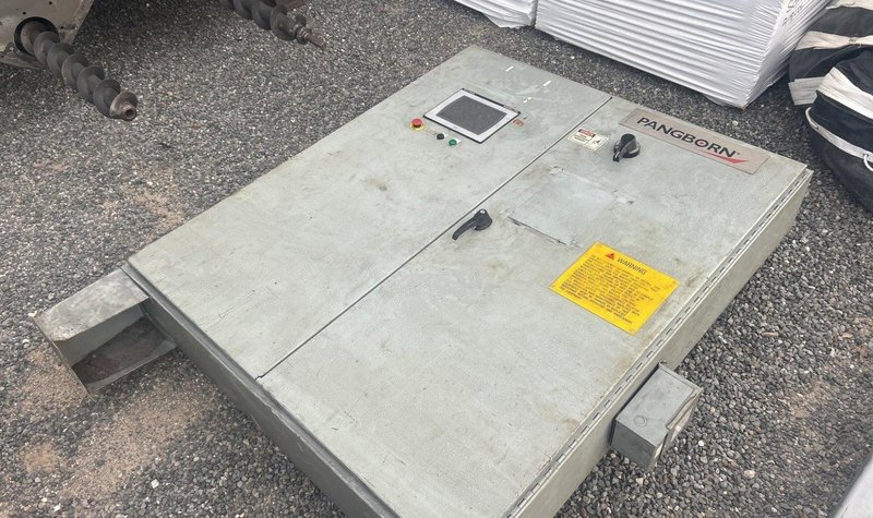 72" WIDE x 18" HIGH PANGBORN MODEL #ES1821-125 TOP &amp; BOTTOM PLATE SHOT BLAST MACHINE, WITH DUST COLLECTOR: YOBRO #25181