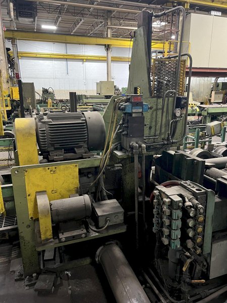 12 ROLL MEECO MODEL #12-12-TPVC (HD3) 2-PLANE SHAPE, ROD &amp; FLAT STOCK ROTARY STRAIGHTENING &amp; CHAMFER SYSTEM: STOCK #18428