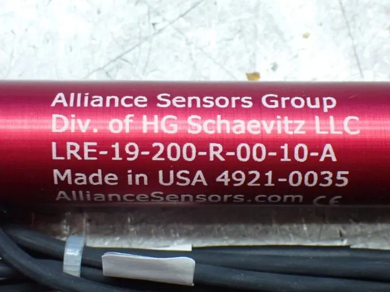ALLIANCE SENSORS GROUP 2 LINEAR VARIABLE INDUCTIVE TRANSDUCER POSITION SENSORS  -  LRE-19-200-R-00-10-A