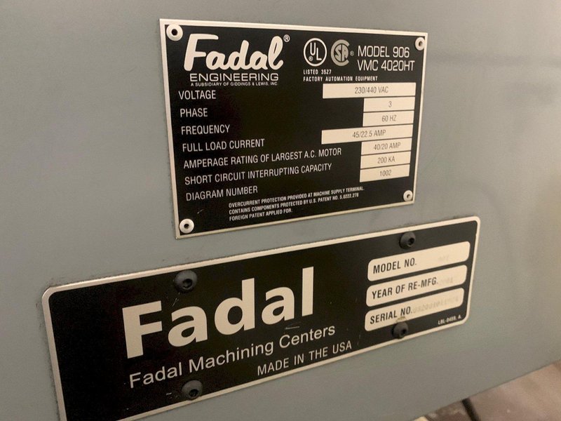 2001 FADAL 4020HT VERTICAL MACHINING CENTER, 2 AVAILABLE