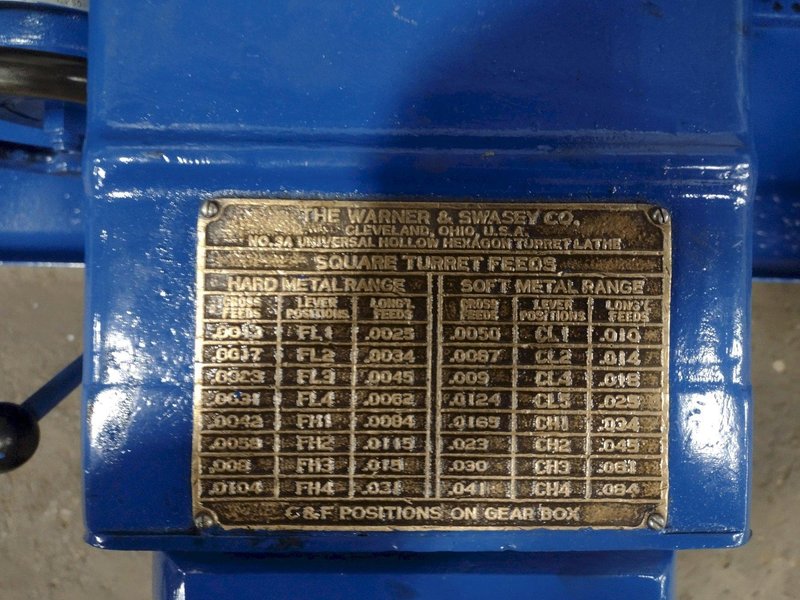 3A WARNER &amp; SWASEY MODEL #M3500 CROSS SLIDING TURRET LATHE: YOBRO #25678