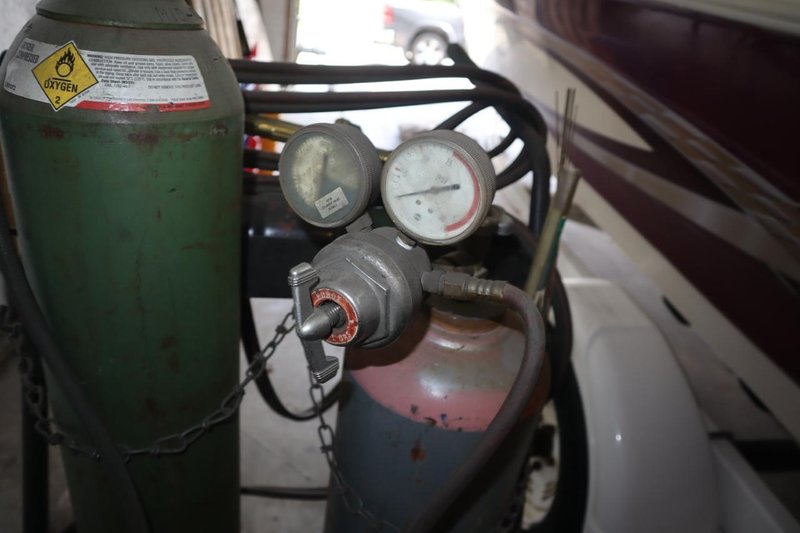 Oxy Acetylene with Cart Regulator, Hoses, Note: Tanks Not Included- Auction Item