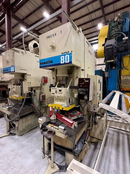 80 Ton KOMATSU OBS Used Gap Frame Press For Sale Model 80H-VS-3, Year 1995