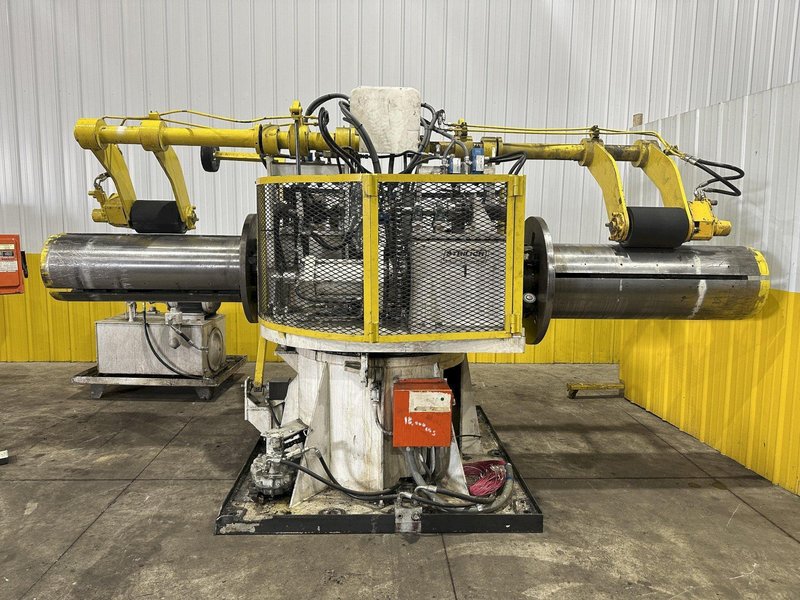 15,000 LBS X 48&quot; STRILICH MODEL #463 DOUBLE END HYDRAULIC DRIVEN UNCOILER COIL REEL STOCK# 4110