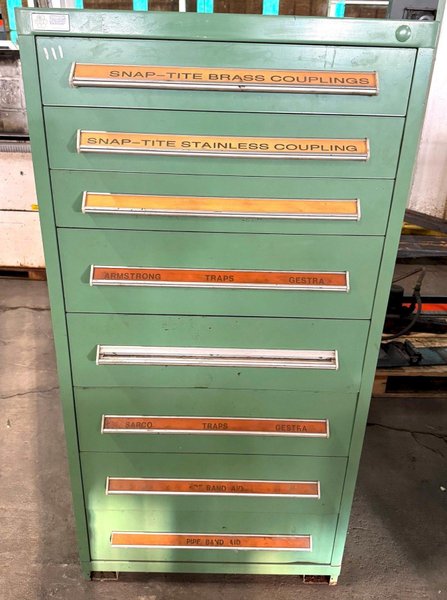 Vidmar Storage Cabinet, 8 Drawer, 30"W x 27-3/4"D x 59"H