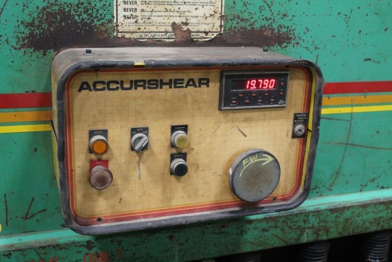 10' X 1/2" ACCURSHEAR HYDRAULIC SHEAR: STOCK #63398