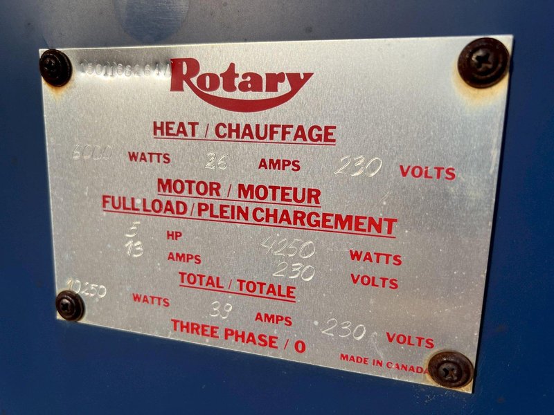 ROTARY CLAMSHELL TYPE HEATED PARTS WASHER:  STOCK #16565