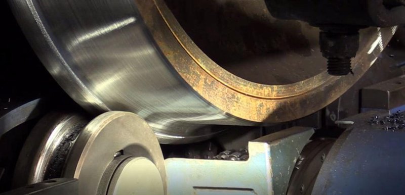 58" AMERICAN UNDER-FLOOR RAILWAY RE-PROFILE / TRUING WHEEL LATHE: YOBRO #24056