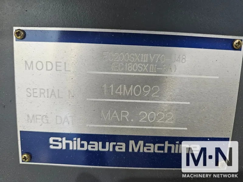 200 TON 6.3 OZ TOSHIBA MODEL EC200SXIIIV70-U48 ELECTRIC INJECTION MOLDING MACHINE MFG 2022