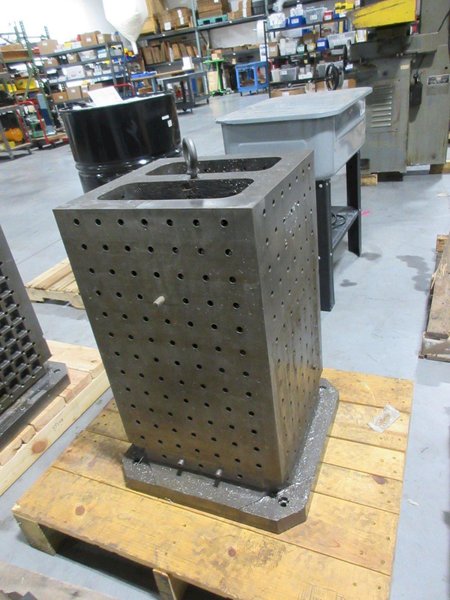 500mm Pallet, 16" x 16" Square Tombstone with Mounting Grid of Pin and Threaded Holes- Auction Item