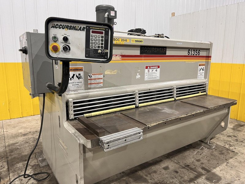 6&#039; X .135&quot; ACCURSHEAR MODEL #61356 HYDRAULIC POWER SQUARING SHEAR: STOCK #22035