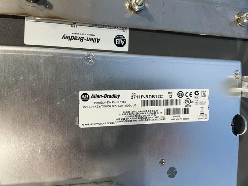 HOFFMAN, ALLEN-BRADLEY CONTROL PANEL BOX WITH PANELVIEW 1250   -  PANELVIEW PLUS 1250