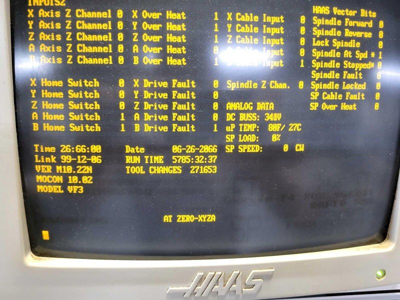 Haas VF-3 CNC VMC, 2000 – Haas Rotary Indexer