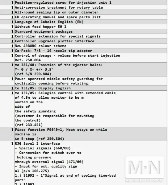 100 TON 3.4 OZ ARBURG MODEL 1200T-1000-290 VERTICAL CLAMP  INJECTION MOLDING MACHINE MFG 2022 * LOW HOURS