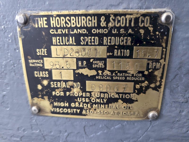 6,000 LB X 24" WIDE HORSBURGH &amp; SCOTT RECOILER. STOCK # 0980726