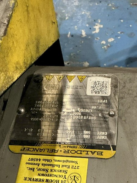 20,000 LB x 54" W X 53" OD SECO MODEL1860 MOTORIZED 100 HP COIL RECOILER: YOBRO #25239