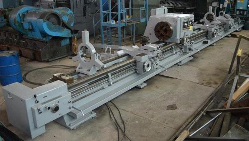 32.5" X 22'/10' LODGE &amp; SHIPLEY HOLLOW SPINDLE DUAL BED ENGINE LATHE: STOCK #10927