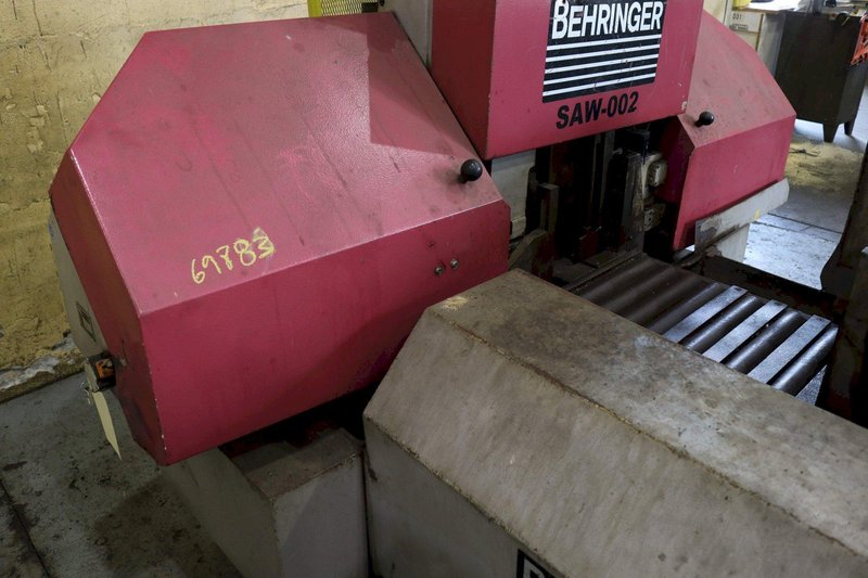 11.8' X 11.8' BEHRINGER 2 POST HORIZONTAL BAND SAW: STOCK #69883