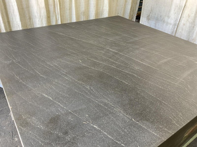 72" X 72" X 12" RAHN BLACK GRANITE SURFACE PLATE W/ STAND: STOCK #81474