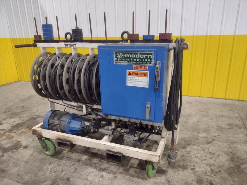 40 TON X 4 CYLINDER MODERN HYDRAULICS UNIFIED HYDRAULIC DIE SEPERATION &amp; JACKING SYSTEM CART STOCK# 3987