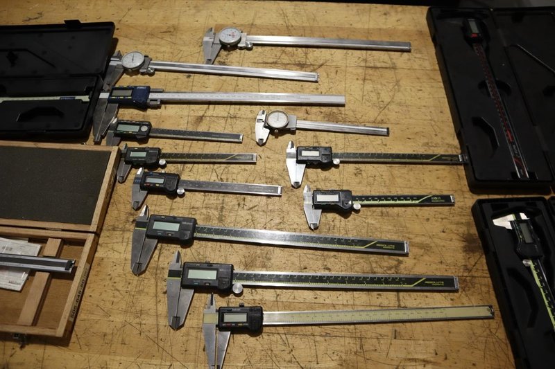 Verneer Calipers Serveral 6" and 12" Digital and Dial Type- Auction Item