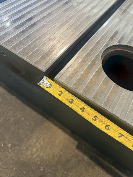 59" WIDE X 138" LONG X 12" TALL T-SLOTTED FLOOR PLATE. STOCK #0543426