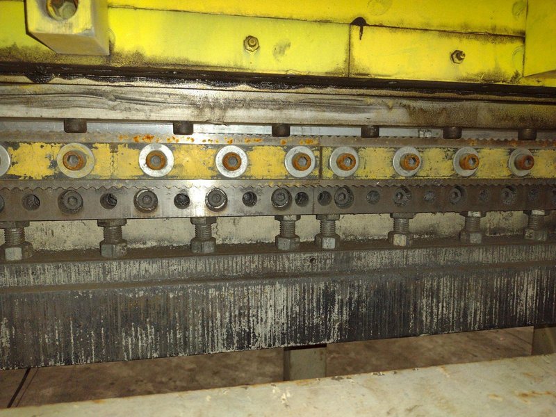 48” WIDE x 30 HP MECHANICAL IN-LINE COIL PRESS &amp; SHEAR WITH PLC VARIABLE SPEED DRIVE: STOCK #22968