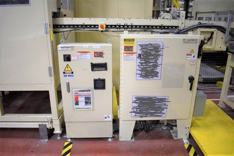 1200 Ton Minster E2-1200 Eccentric Shaft Straight-Side Transfer Press, 12&quot; STR, 44&quot; SH, 120&quot; LR x 60&quot; FB BA, 25-45 SPM