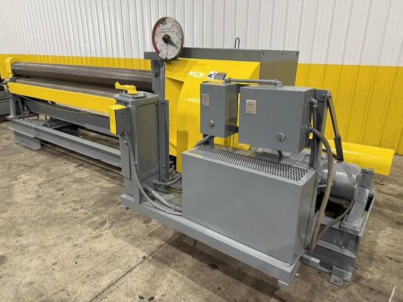 10&#039; X 1/4&quot; BERTSCH MODEL #7A INITIAL PINCH 3 ROLL MECHANICAL PLATE BENDING ROLL: YOBRO #23745