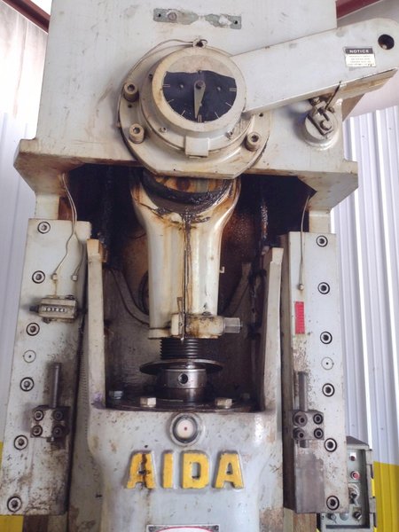 165 TON AIDA MODEL #PC-15(2) MECHANICAL CRANK GAP FRAME PRESS 7.87" STROKE : YOBRO #25991